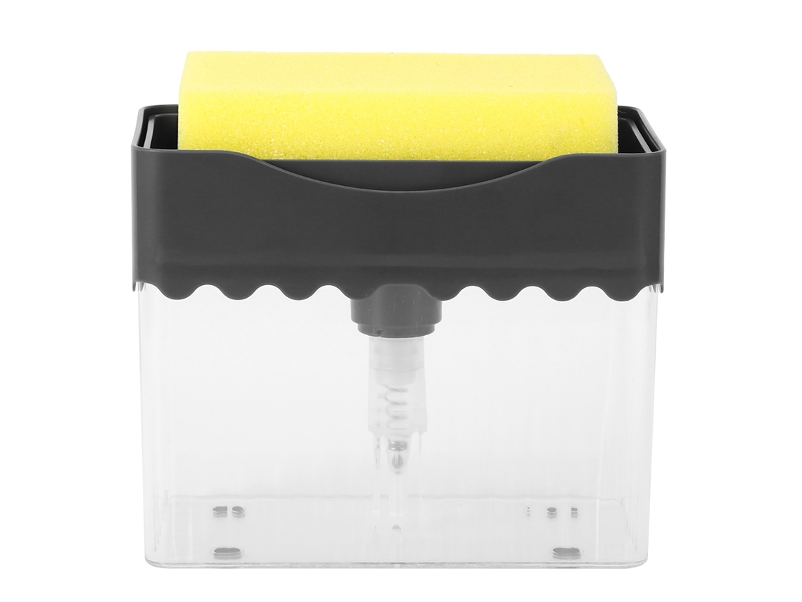 Dispensador Automático De Detergente Para Cozinha Com Acessório Para Esponja De Lavar Louças