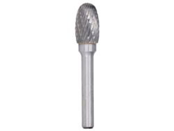 Broca rotativa de metal duro com corte duplo para desbaste e rebarbação.