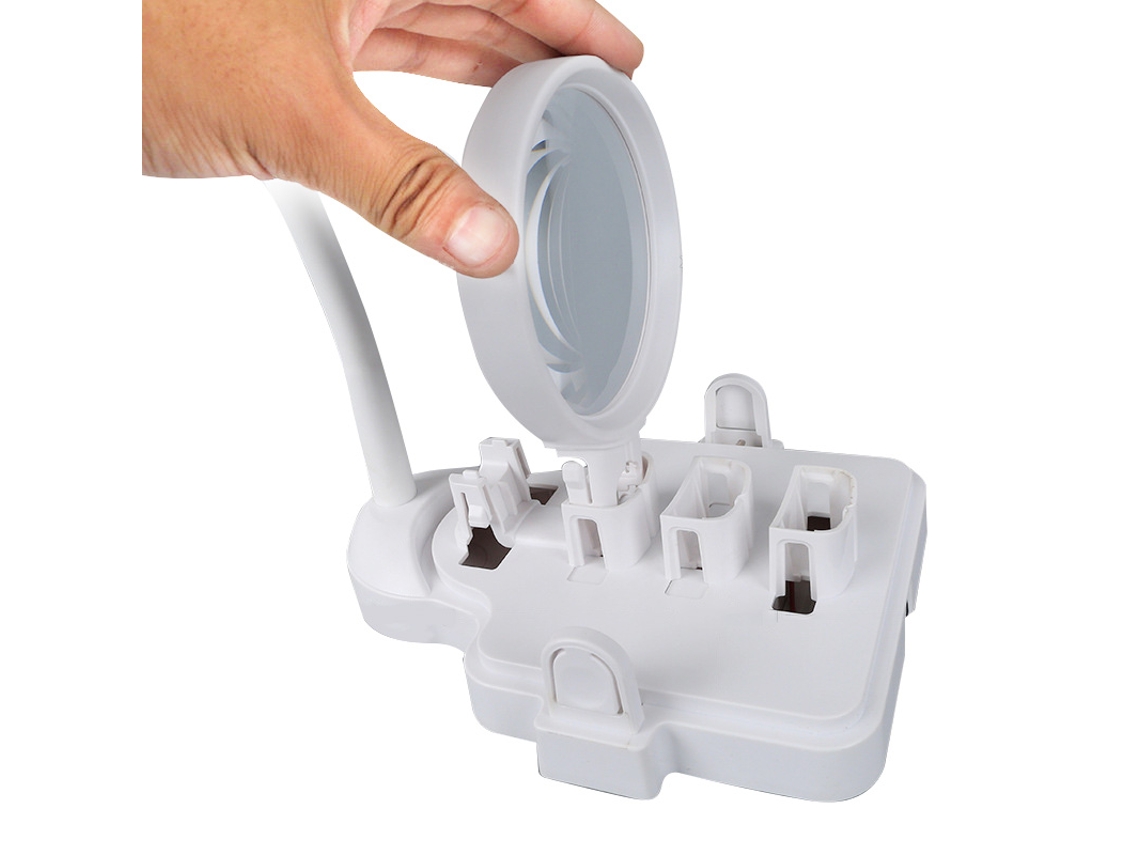 Lupa Con Lentes De 2,5x/5x/16x, Voltaje De 110v, Material Abs + Acrílico, Peso 608g.