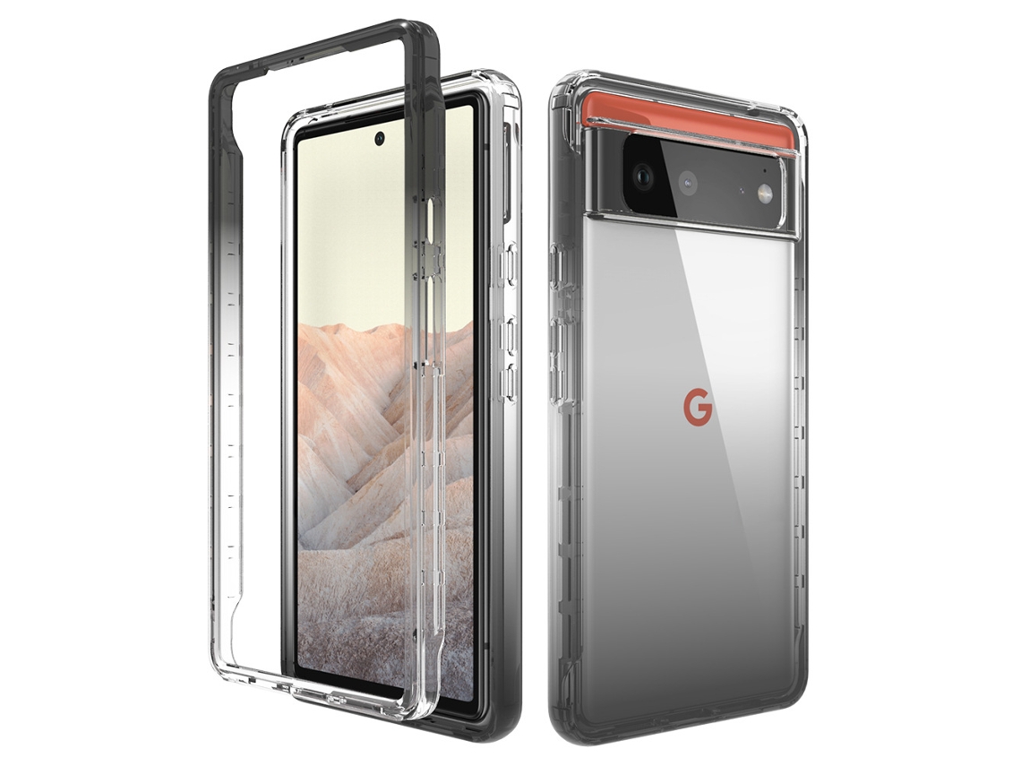 Capa De Celular Com Gradiente De Alta Transparência Para Googlepreto - Pixel 6 Pro