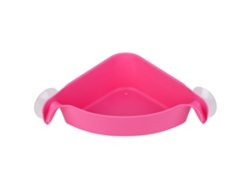 Estante de pared para baño con doble ventosa (rojo rosa)