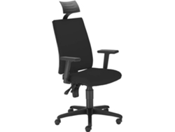Silla de Escritorio Operativa PYC Lezuza C Negro (Brazos Ajustables - Tejido)