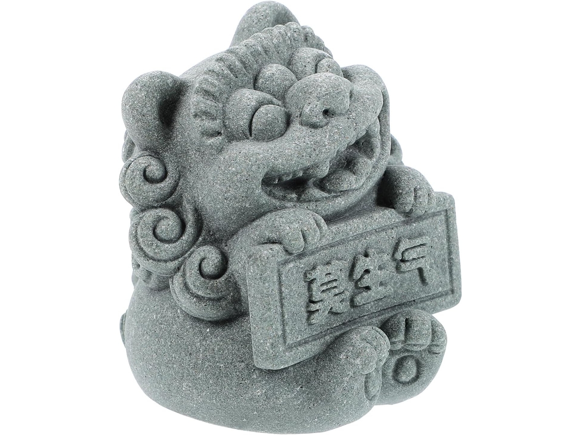 Estatuas Leones Miniatura Resina Sintética Delicada Decoración Estilo Chino Robusta Embellecer Macetas Tiendas