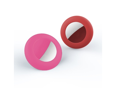 Funda de silicona para collar de gato para Apple Airtag, soporte para collar antipérdida, rojo rosa ZMDECQNA
