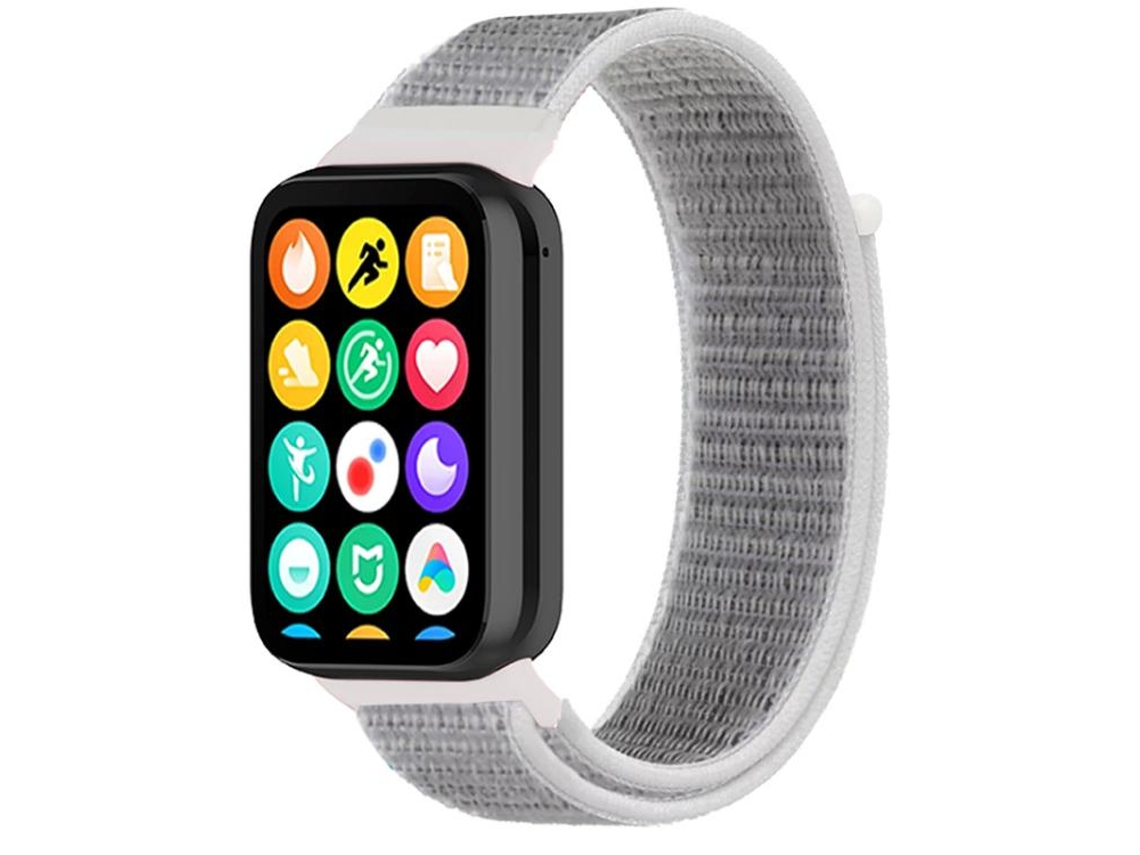 Bracelete Para Redmi Watch 6 / 5 / 4 - Nylon - Fecho De Velcro Concha Do Mar