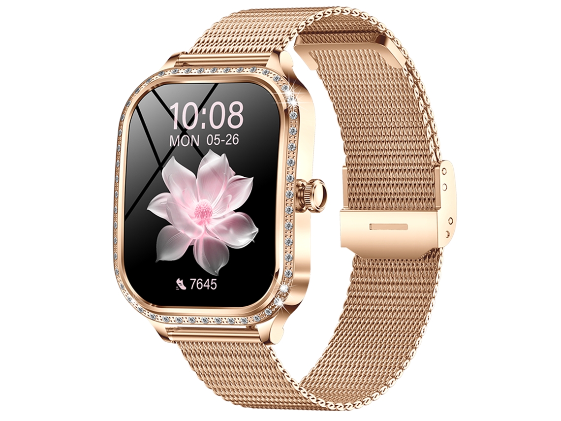 Smartwatch con Llamadas Bluetooth, Alexa Integrada, Pantalla HD 1.8”, Frecuencia Cardíaca, SpO2, Sueño – Rosa