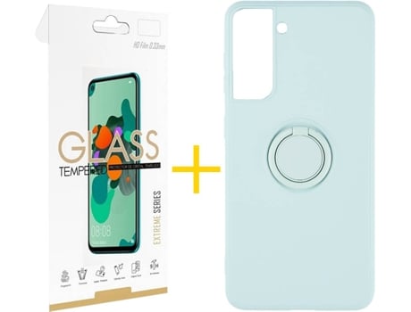 Carcasa + Protector de Pantalla para Samsung Galaxy S22 Plus 5G SKYHE Verde Agua