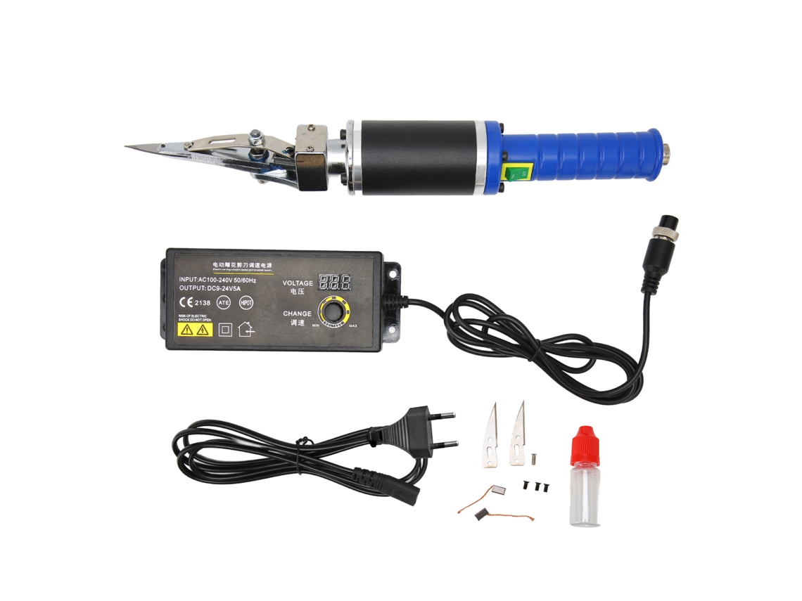 Tijeras eléctricas de 200 W, velocidad ajustable, alta dureza, metal duradero para manualidades de alfombras, costura, 100-240 V