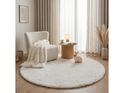 Consilio Concept Alfombra De Piel Sintética Cloud Super Soft 160x160 Cm Marfil