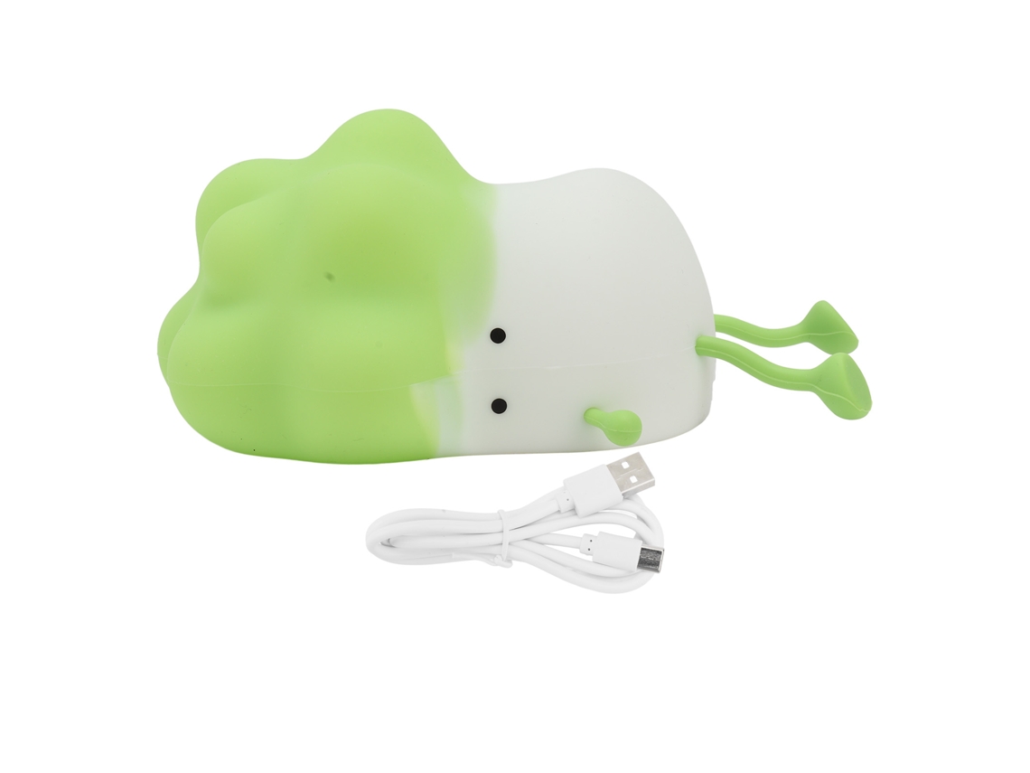 2026-lámpara De Noche De Silicona Reposacelulares Col Vegetal Cargable Decoración Infantil Verde