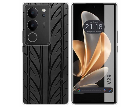 Funda Diseño Neumatico para Vivo V29 5G TUMUNDOSMARTPHONE Silicona Multicolor