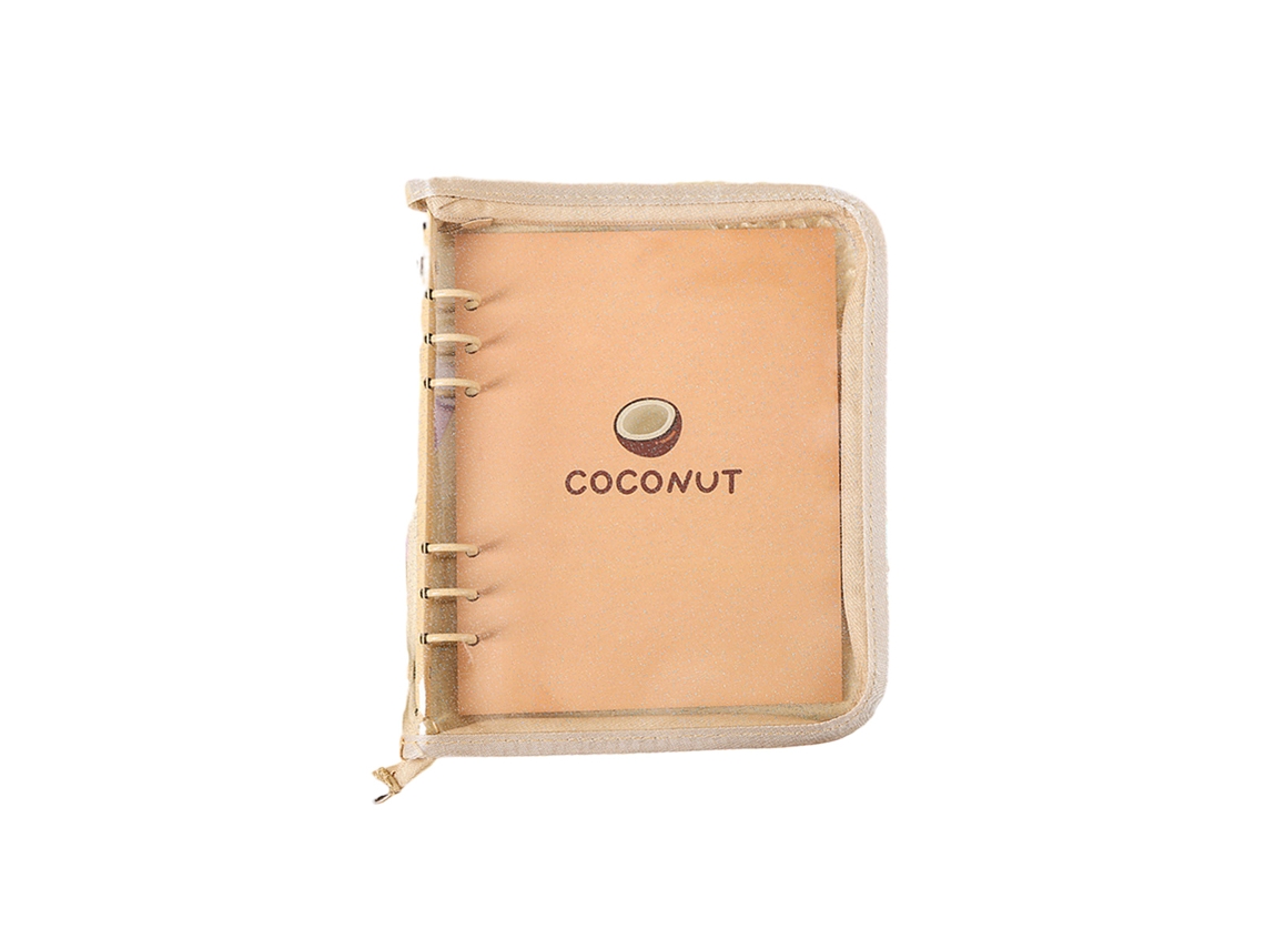 Funda para cuaderno A6 con 6 agujeros, cremallera y bolsa para fotos, organizador y almacenamiento de fotos Kofihety
