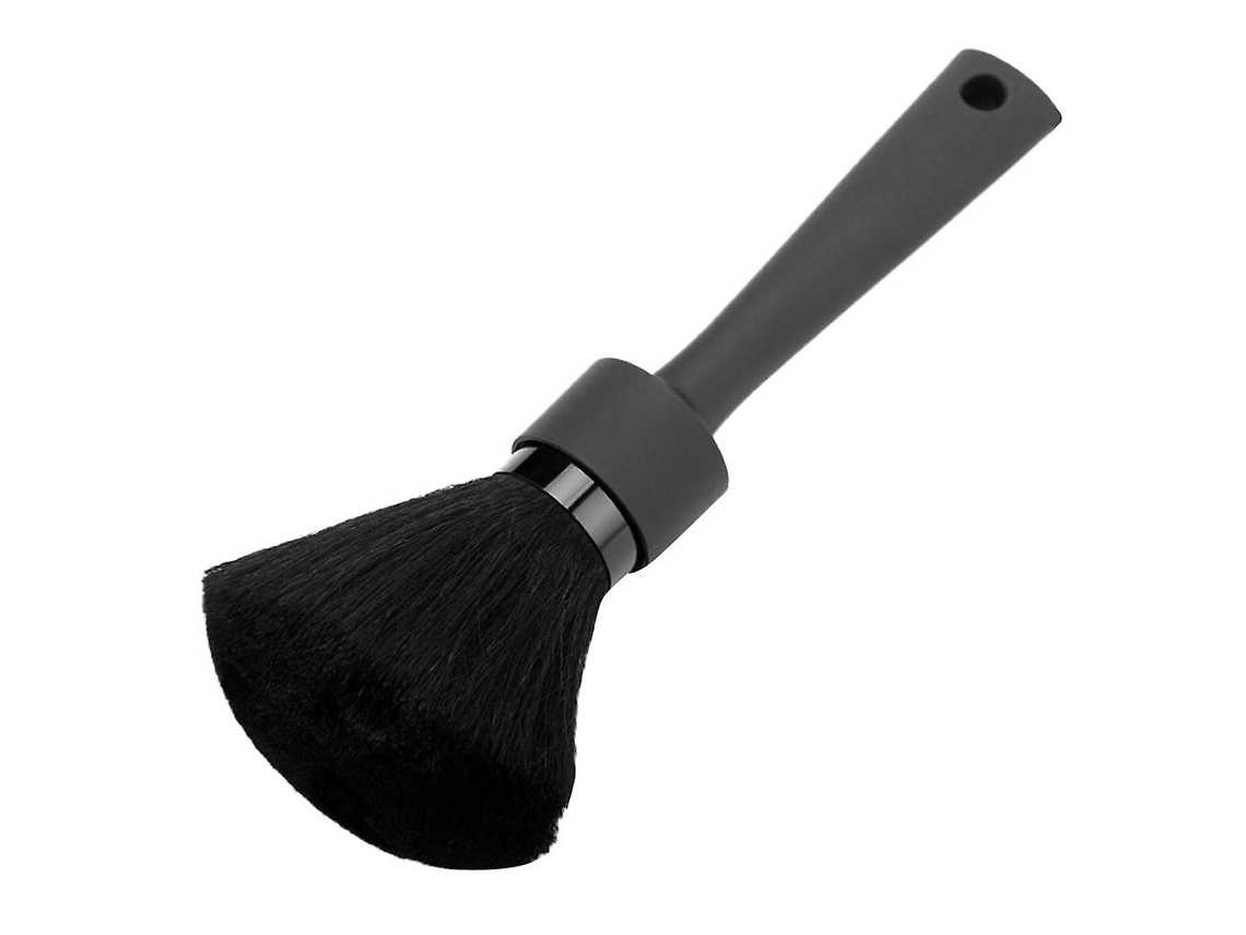 Cepillo de mango largo para uso en peluquería, para quitar el polvo del cuello y cortar el cabello.