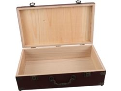 Caja De Almacenamiento De Madera Vintage Con Asa, Caja Multiusos Para Guardar Tarjetas Y Joyas.