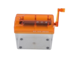 Mini Destructora De Papel Manual Portátil Con Manivela Compacta Para El Hogar Y La Oficina - Naranja