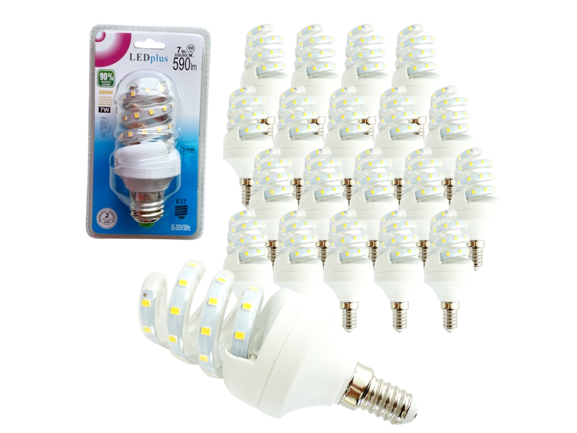 Juego de 10 bombillas LED de luz cálida de 7 W, 590 lúmenes, temperatura de 3000 K, Wellhome