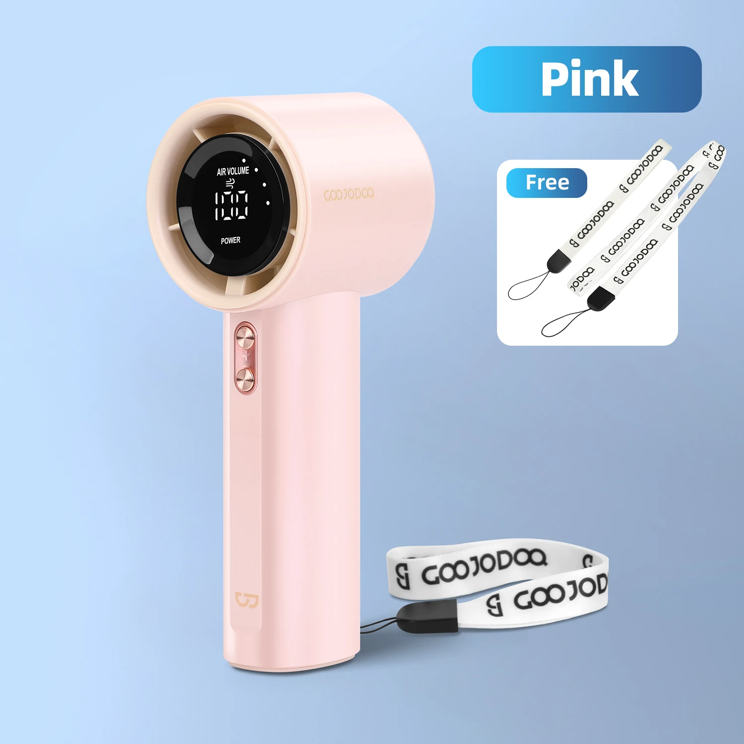 Mini ventilador iluminado MDUG con forma de pintalabios