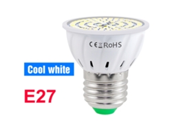 Bombilla Led De Techo De 220 V (chip E27 De 60 Led, Blanco Frío), Lámpara De Bajo Consumo