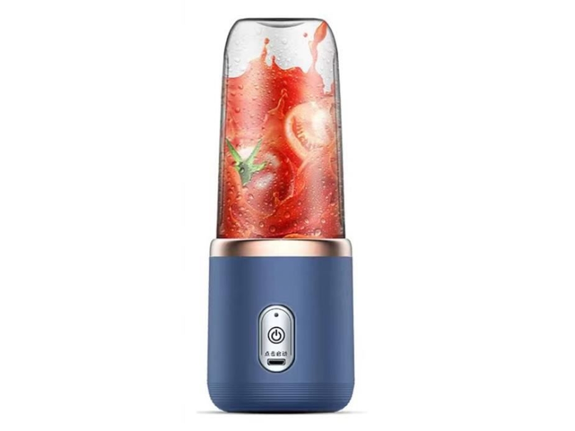 Mini licuadora USB extractora de jugo para batidos batidos con 6 cuchillas licuadora manual exprimidor taza de jugo -LEMONDA azul