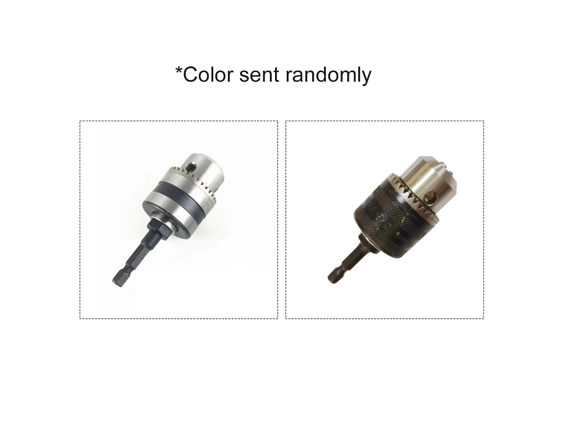 Adaptador De Portabrocas Para Taladro Eléctrico De 3/8" Con Llave Y Adaptador Hexagonal De 1/4".