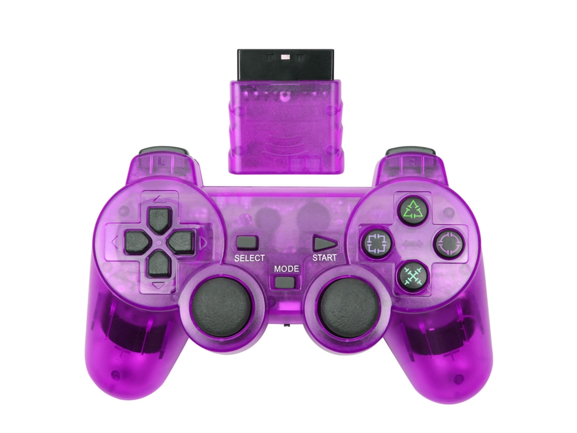 Controlador Inalámbrico Para Juegos (2.4g, Vibración Dual, Transparente Y Sensible, Morado)