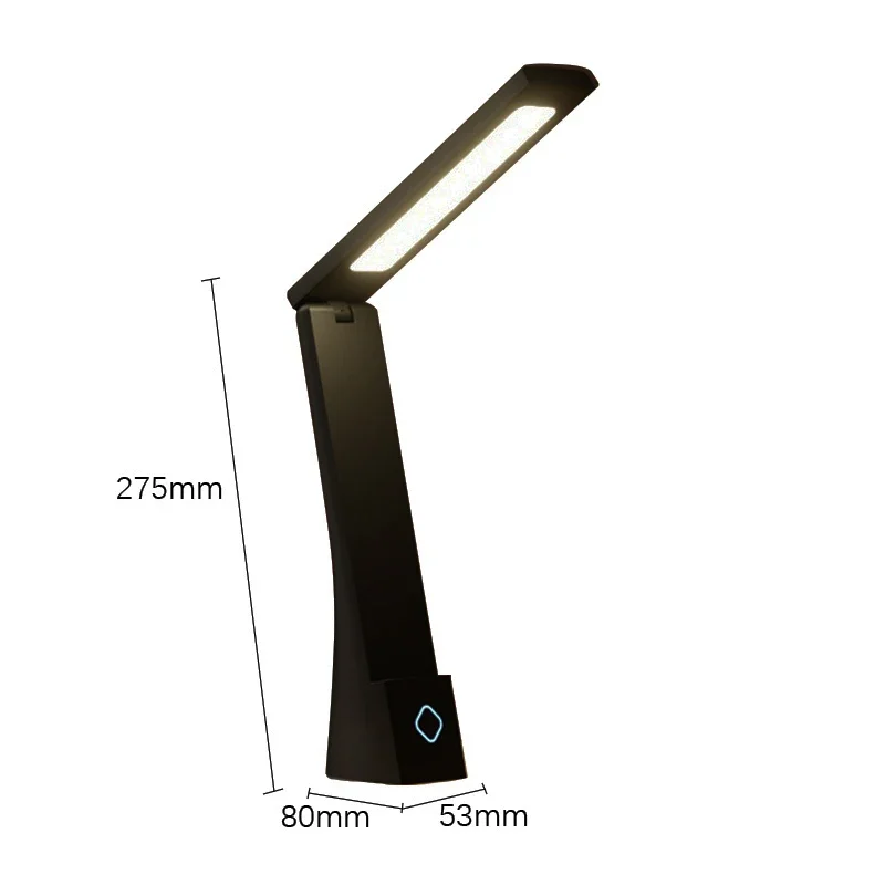 (a) Lámpara de escritorio LED plegable, recargable y con cable para estudiar que no daña los ojos