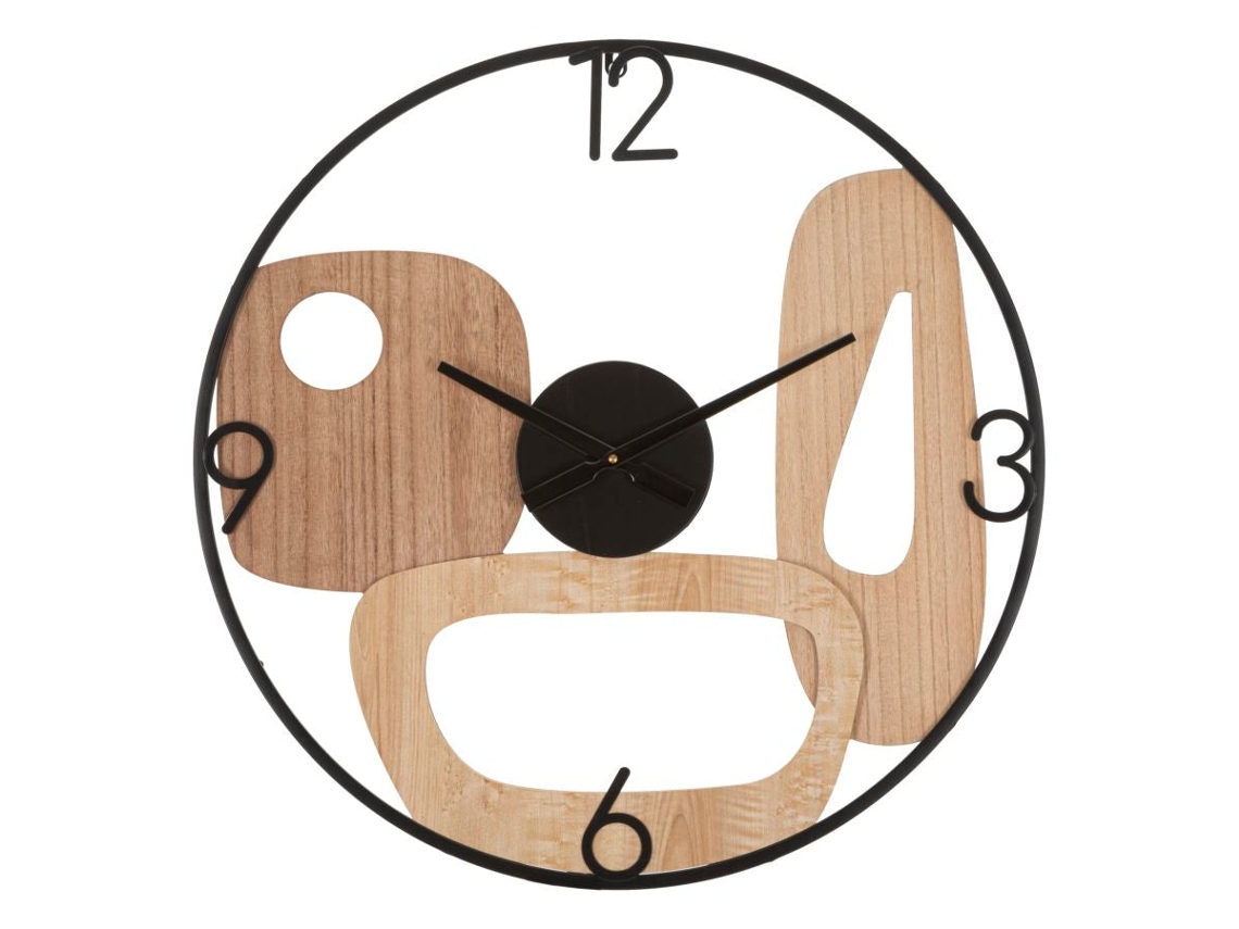 Reloj De Pared Mot Cm Ø 60x2,5 Unico / Negro Y Marrón