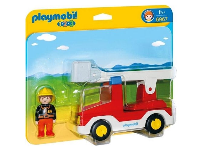 PLAYMOBIL 1.2.3 Carro dos Bombeiros : (Edad Mínima: 1,5)