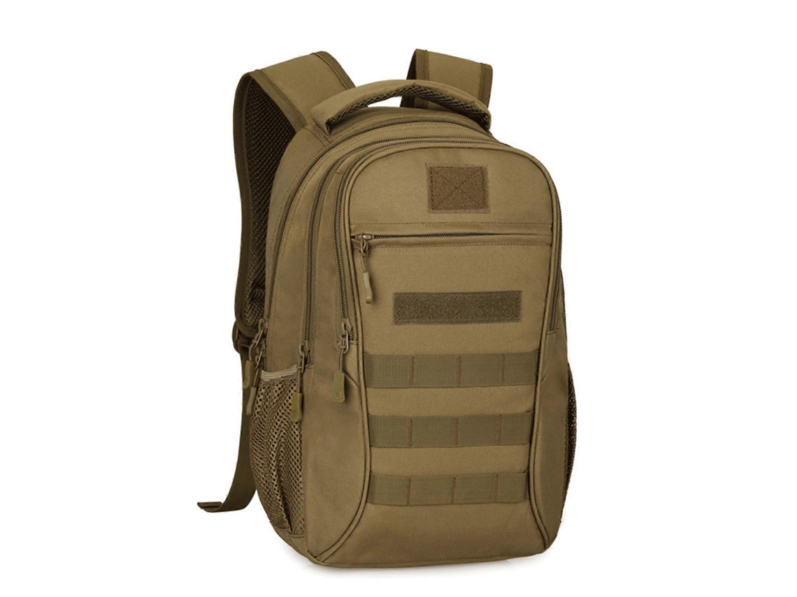 Mochila pequeña de viaje de 15 litros, mochila informal para estudiantes, mochila táctica para senderismo y ciclismo, marrón.