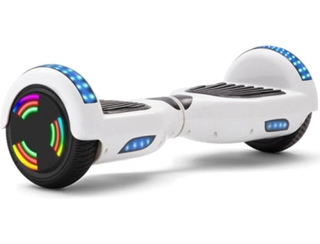 Hoverboard E-RIDES Blanco (Altavoz Bluetooth | Autonomía: 30-60 min| Velocidad Máx: 12 km/h)