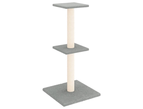 Rascador para gatos con postes de sisal gris claro 73 cm VIDAXL
