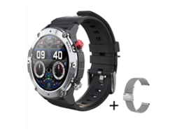 Reloj Inteligente con Llamadas Bluetooth Reproducción de Música y Funciones Deportes al Aire Libre Negro YEMAESRE