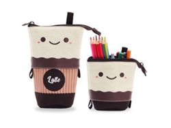 (estilo 1) Lindo Estuche Vertical Para Lápices Con Un Portalápices Telescópico Espacioso Y Portátil, Bolsa De Tela Para Lápices