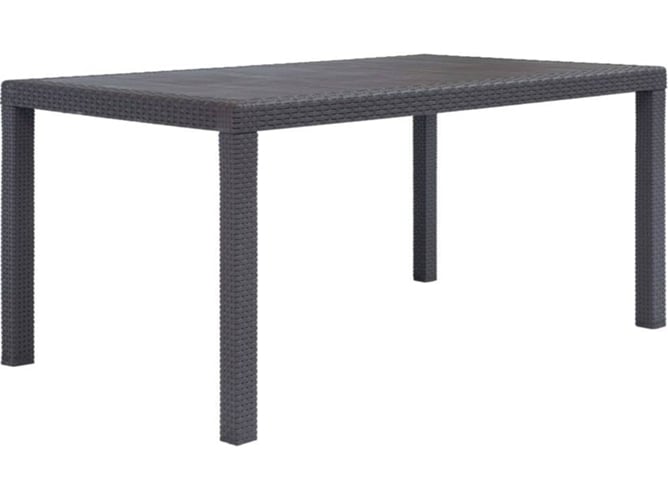 Mesa Jardin VIDAXL Marrón Plástico (150x90x72 cm)