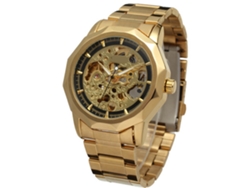 Reloj Automático De Negocios Para Hombre, Reloj De Pulsera Mecánico, Resistente Al Agua, Color Oro.