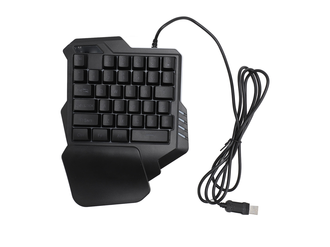 Teclado Gamer Com Uma Mão 35 Teclas Portátil Iluminado Ergonômico Para Windows Pc Xbox