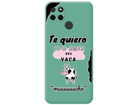 Carcasa Realme C21Y / C25Y TUMUNDOSMARTPHONE Silicona Líquida Dibujos Verde