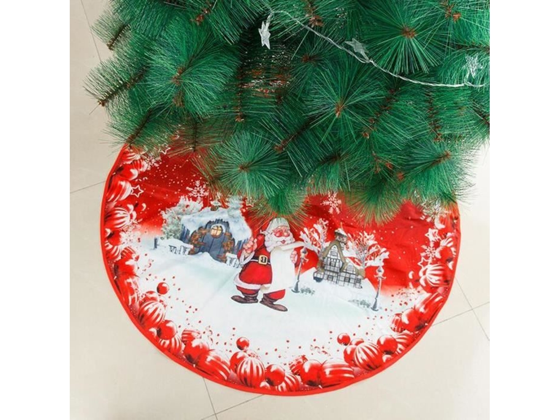 Falda árbol de Navidad estampada en lana 90cm - Marca - Modelo - Verde - Adulto - Mixto S/MARCA
