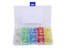 Kit De 750 Diodos Led De 3 Mm Que Emiten Luz Roja, Amarilla, Blanca, Verde Y Azul.