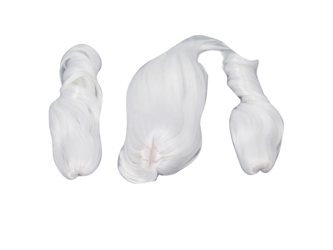 Peluca Para Muñeca, Cabello Largo, Suave Y Sedoso, De 22-23 Cm, Con 2 Pinzas Blancas Para Coleta.