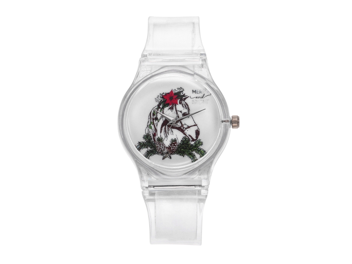 Reloj De Pulsera De Cuarzo Con Correa De Cuero Sencilla Y Moderna Para Mujeres Y Niñas (blanco)