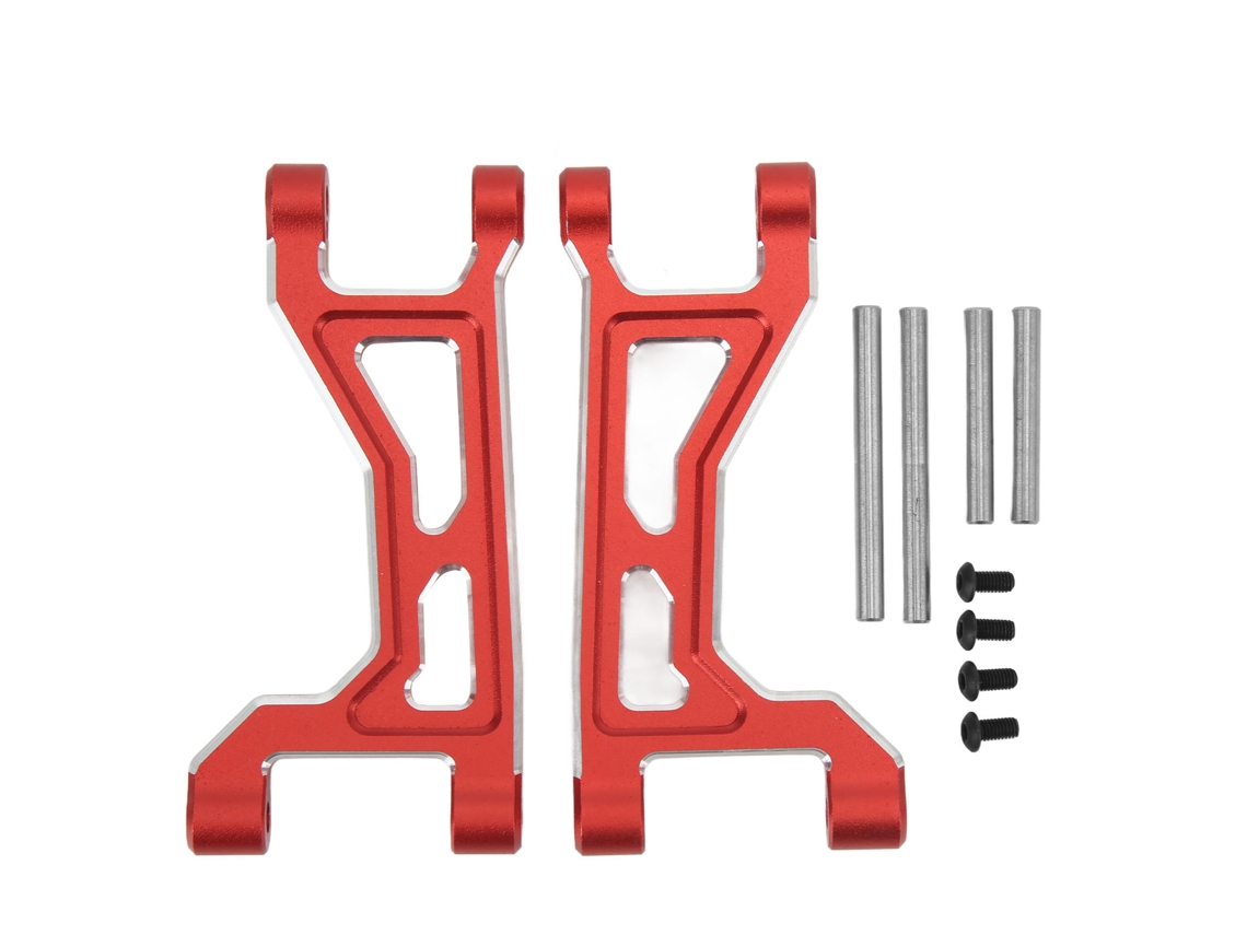 Brazos De Suspensión Superiores Delanteros Y Traseros, Aleación De Aluminio, Para Coche Rc Traxxas Maxx 2.0 1/10, Color Rojo.