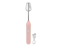 Batidora Eléctrica Portátil Para Huevos, 3 Velocidades, Batería De 1200 Mah, Batidora De Leche, Utensilio De Cocina Rosa.