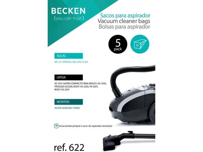 Bolsa de aspirador BECKEN REFª622 (5 unidades)