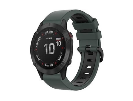 Correa Smartwatch Para Garmin Fenix 6 Pro 22Mm Verde Oliva-Negro VENISYMLIS