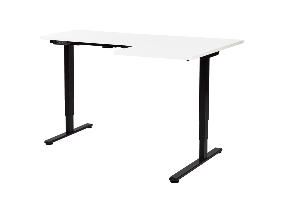 Escritorio para usar de pie o sentado BELIANI Destines de Tablero de fibra Negro 160x109x125