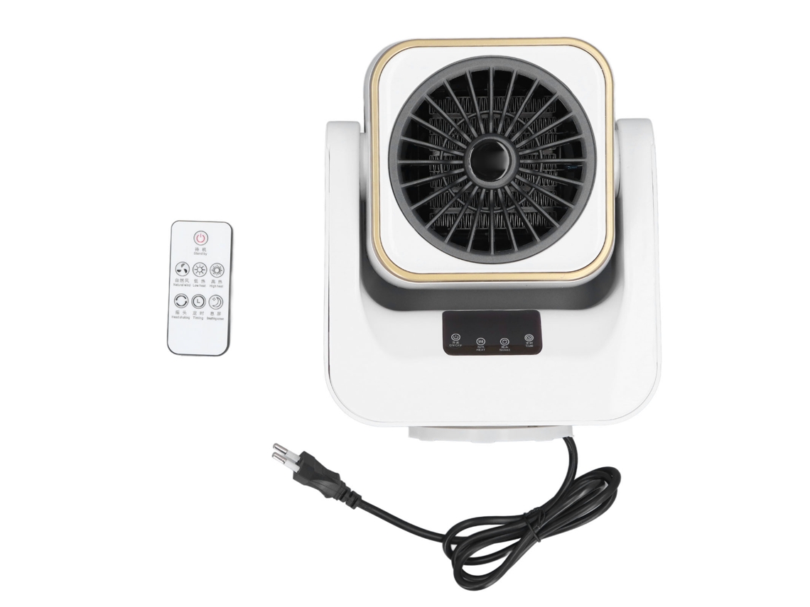 Calefactor Eléctrico De Sobremesa Pequeño De 1000 W Con Mando A Distancia, Calentamiento Rápido Para El Hogar, La Oficina Y El Dormitorio.
