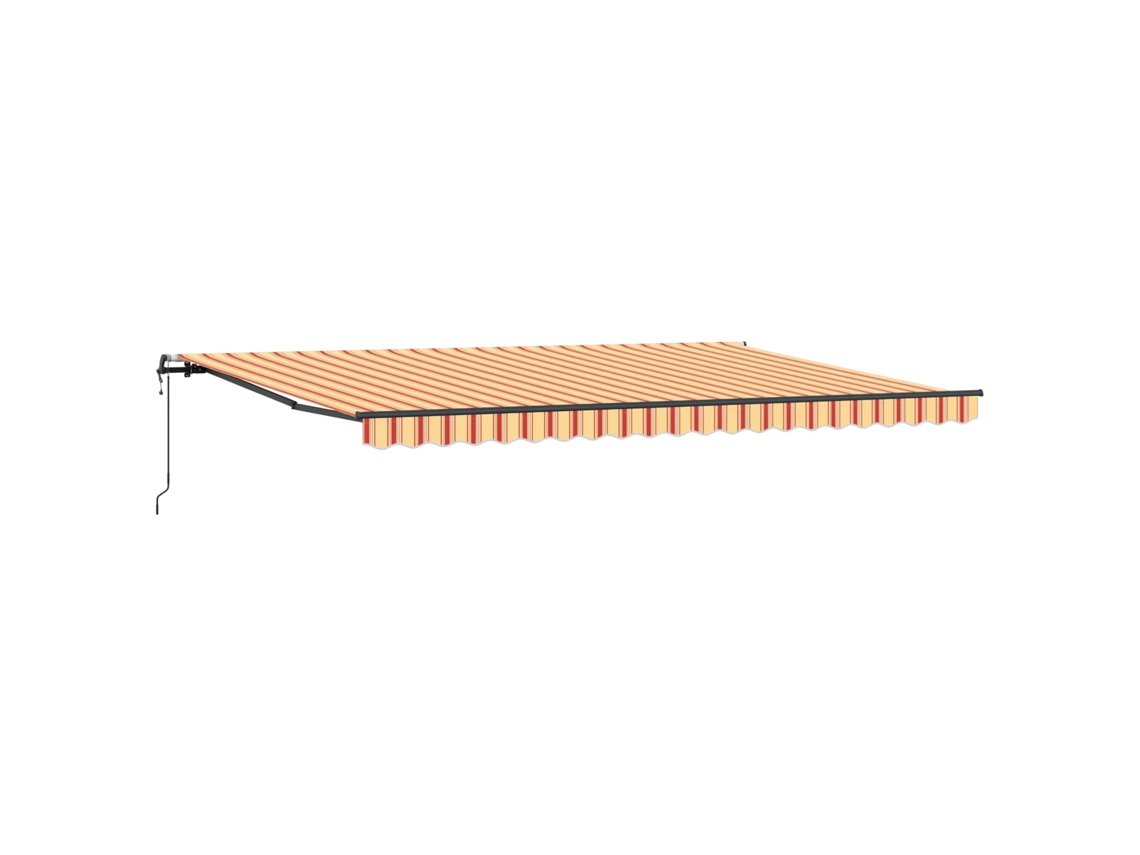 Maison Exclusive - Toldo Retráctil Amarillo Y Naranja 500 X 300 Cm Tela Y Aluminio