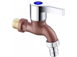 Grifo De Agua Rosca Macho De 1/2 Pulgada Montaje En Pared Conector Rápido De Lavado (rojo) Chrui