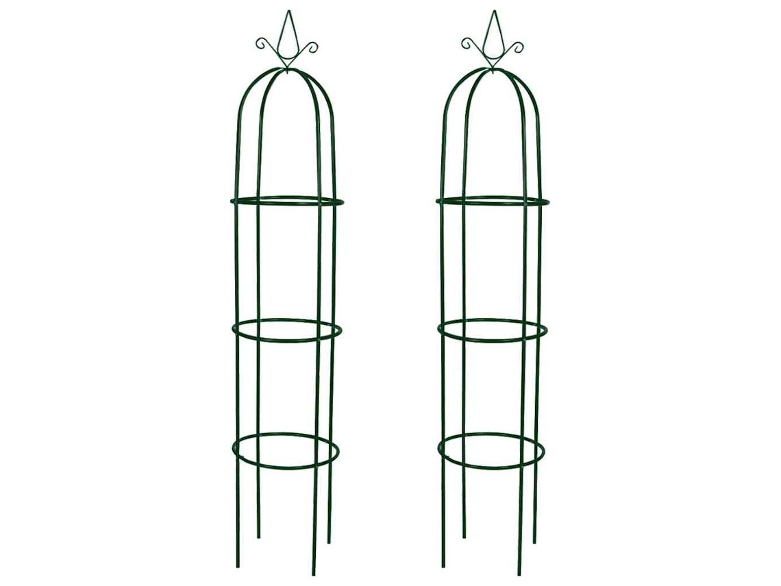 Conjunto 2 Arco De Jardin VIDAXL Verde Hierro